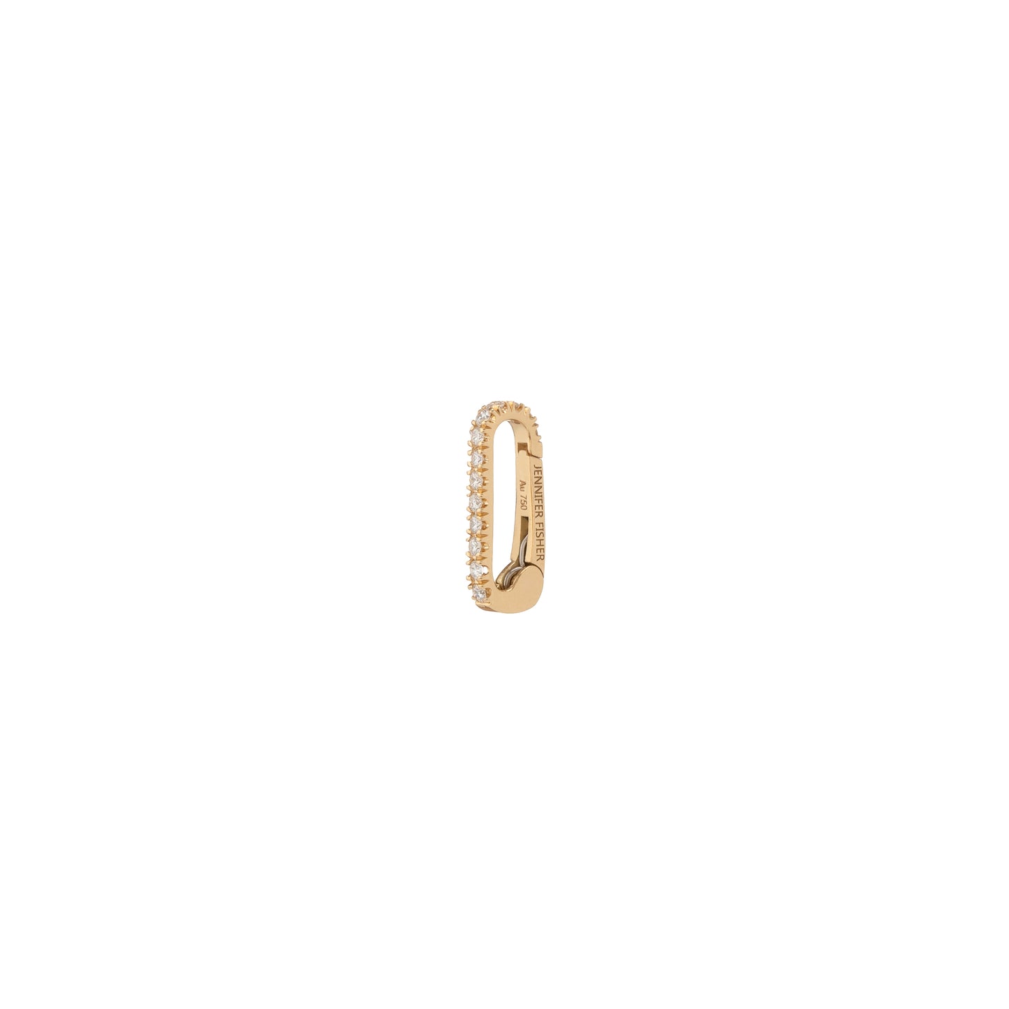 Fisher Link Charm Clasp with Diamonds