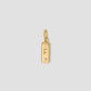 Minimal Block Letter Dog Tag in 18K Yellow Gold
