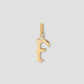 Capital Gothic Letter Charm with Diamond in 18K Yellow Gold