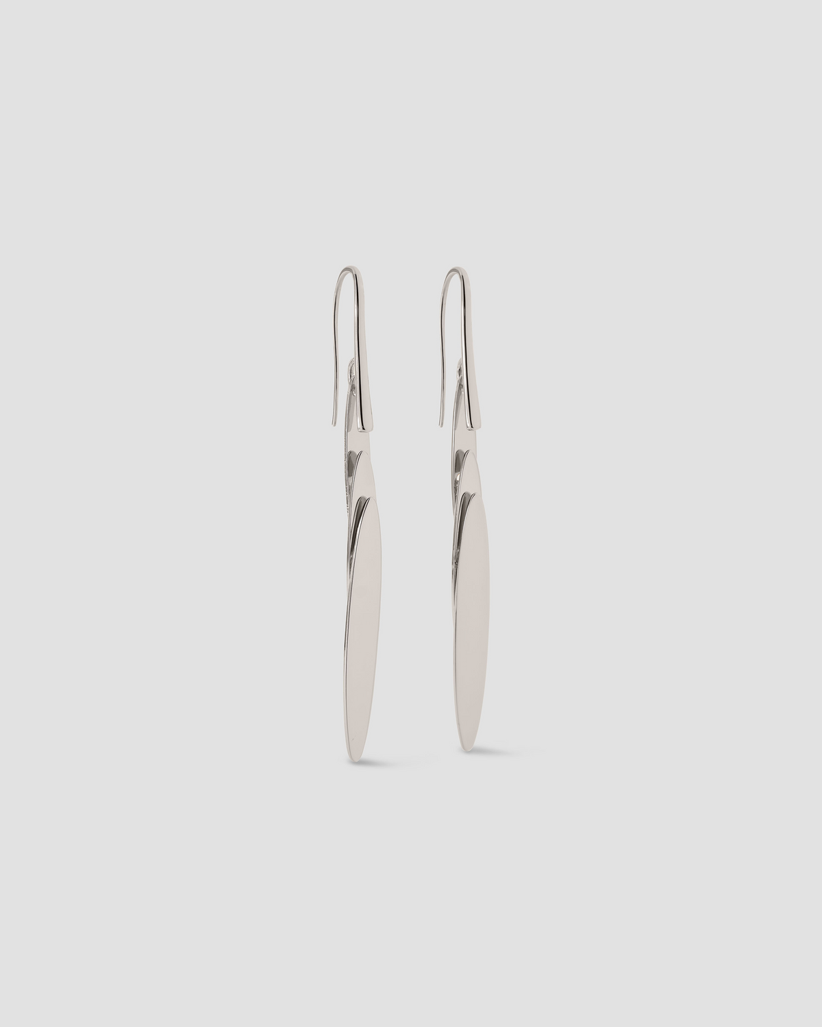 Short Feather Earrings earring - side view | 14k gold earrings