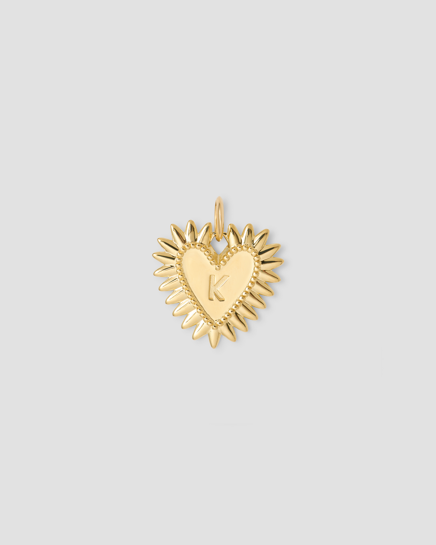 Personalized Medium Fierce Heart in 18K Yellow Gold