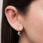 Knot Huggie in 18K Gold with Pavé White Diamonds