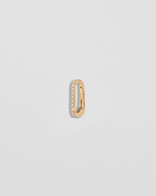 Fisher Link Charm Clasp with Diamonds