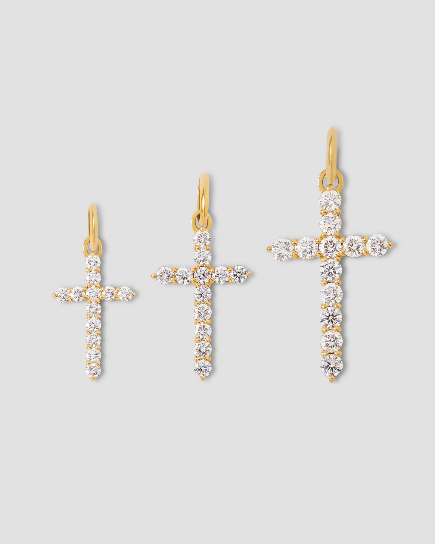 Medium Floating Diamond Cross