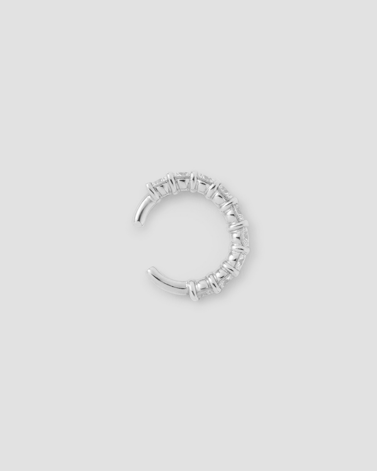 Oversized Floating Diamond Ear Cuff gold earring - side view | diamond earrings for women