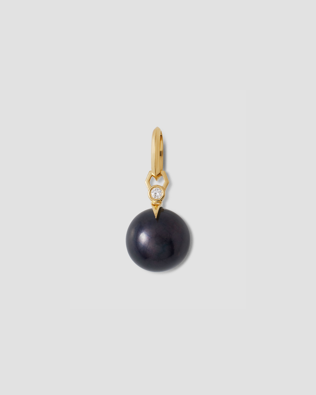 Freshwater Pearl Drop Charm gold charm - styled on model | necklace with charms
