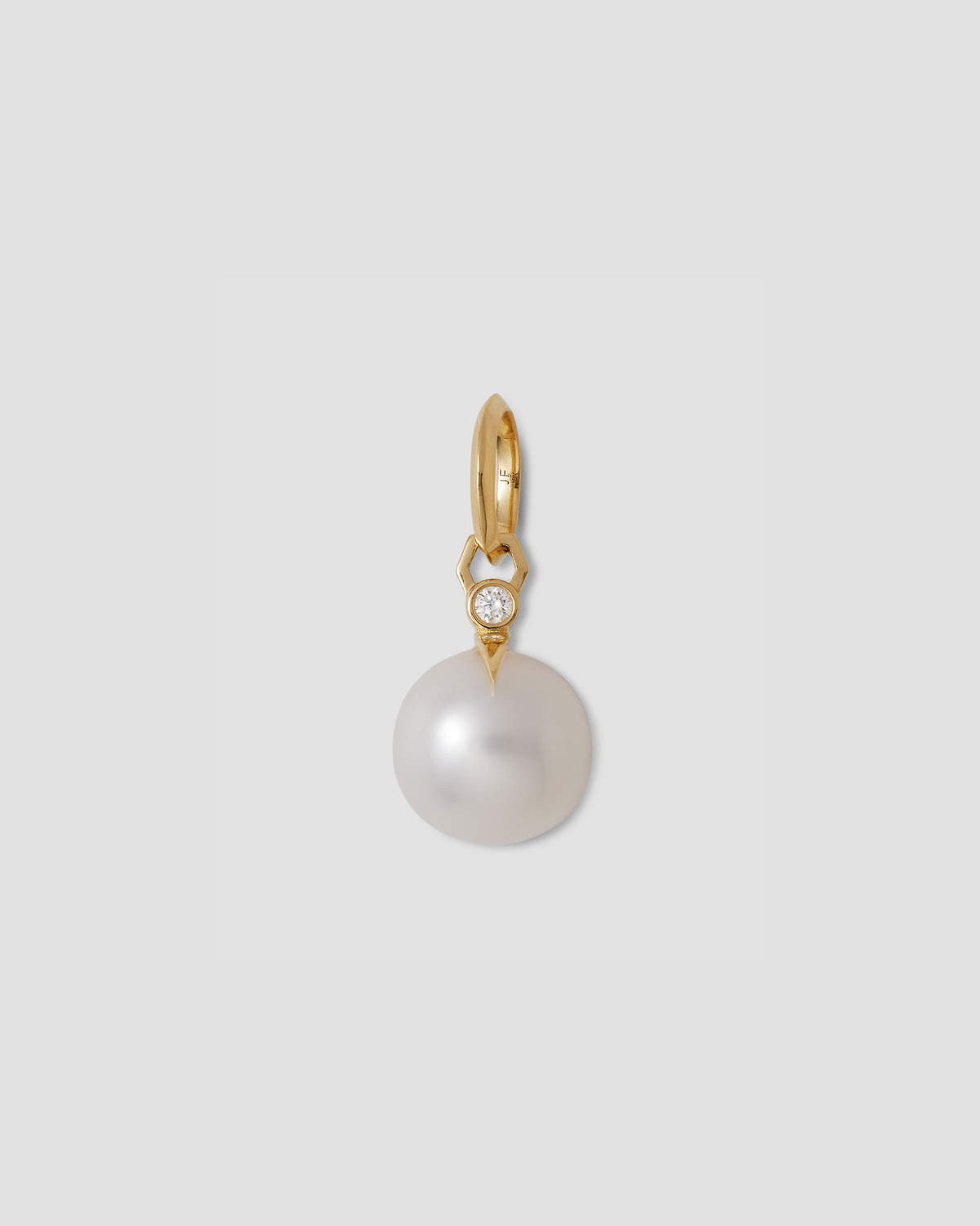 Freshwater Pearl Drop Charm gold charm - alternate angle | necklace with charms