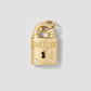 Personalized Medium Lock with Two Diamonds