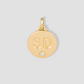 Personalized Small Circle with Diamond in 18K Yellow Gold
