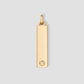 Personalized Narrow Classic Diamond Dog Tag in 18K Yellow Gold