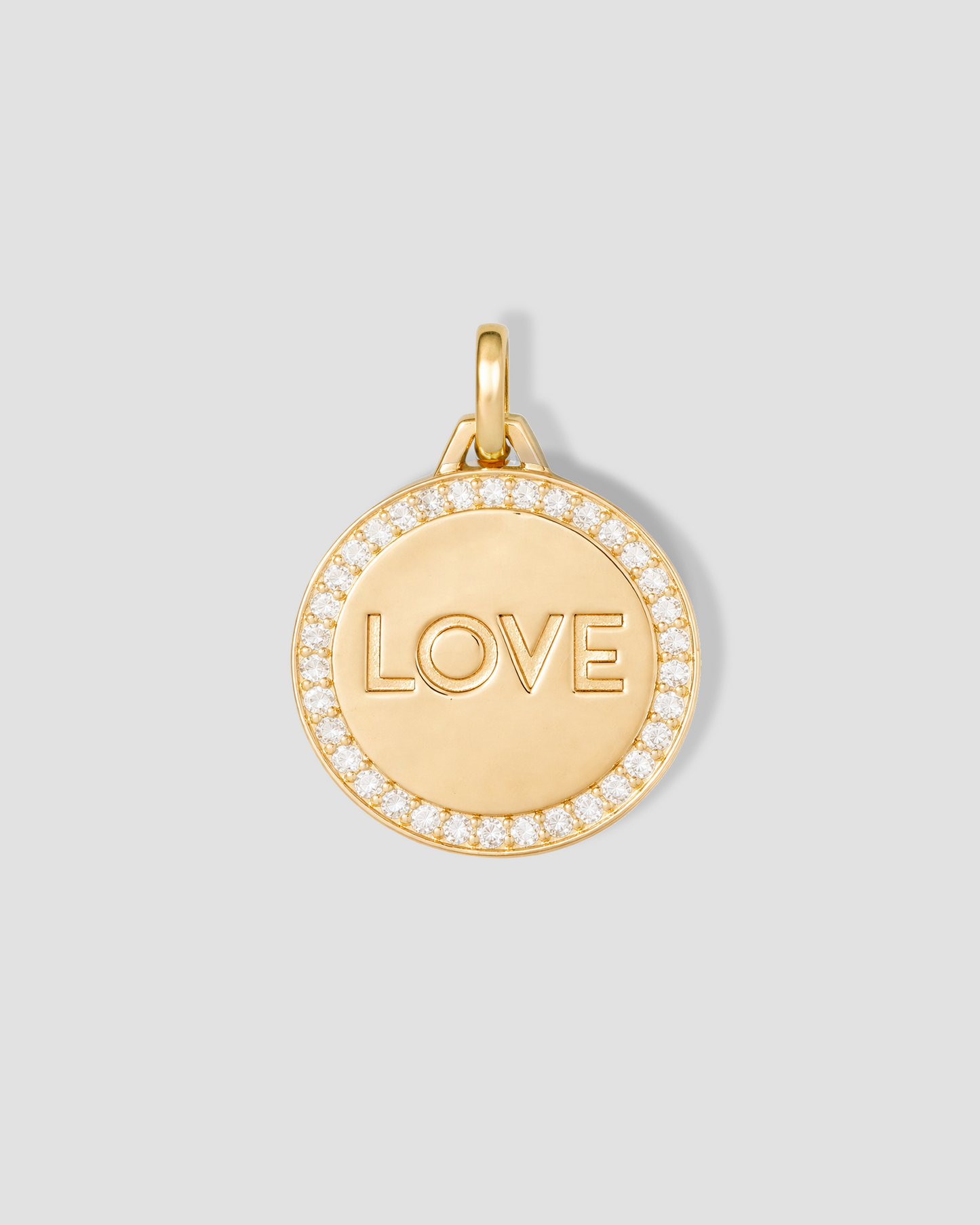 Personalized Luxe Circle in 18K Yellow Gold