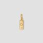 Minimal Block Letter Dog Tag in 18K Yellow Gold