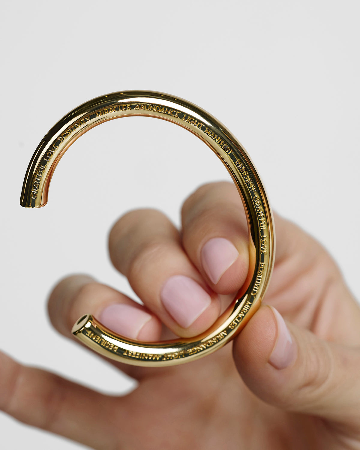 Gabrielle Manifest Cuff bracelet - alternate angle | womens gold bracelets