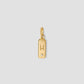 Minimal Block Letter Dog Tag in 18K Yellow Gold