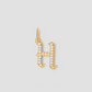 Capital Gothic Letter Charm with Pavé White Diamonds