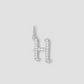 Capital Gothic Letter Charm with Pavé White Diamonds