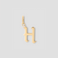 Capital Gothic Letter Charm with Diamond in 18K Yellow Gold