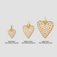 Large Heart with Pavé White Diamonds in 18K Yellow Gold