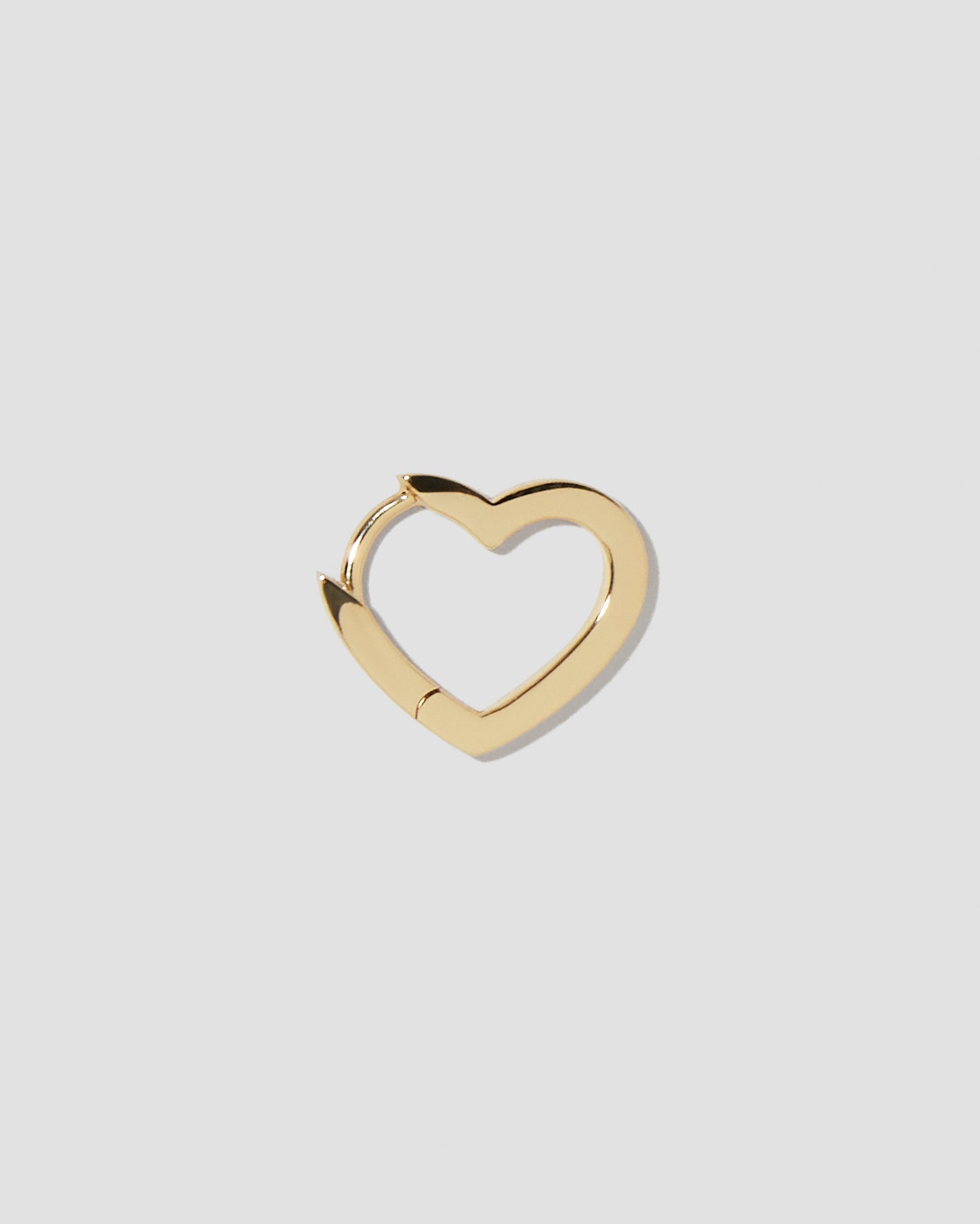 18k Small Heart Huggie