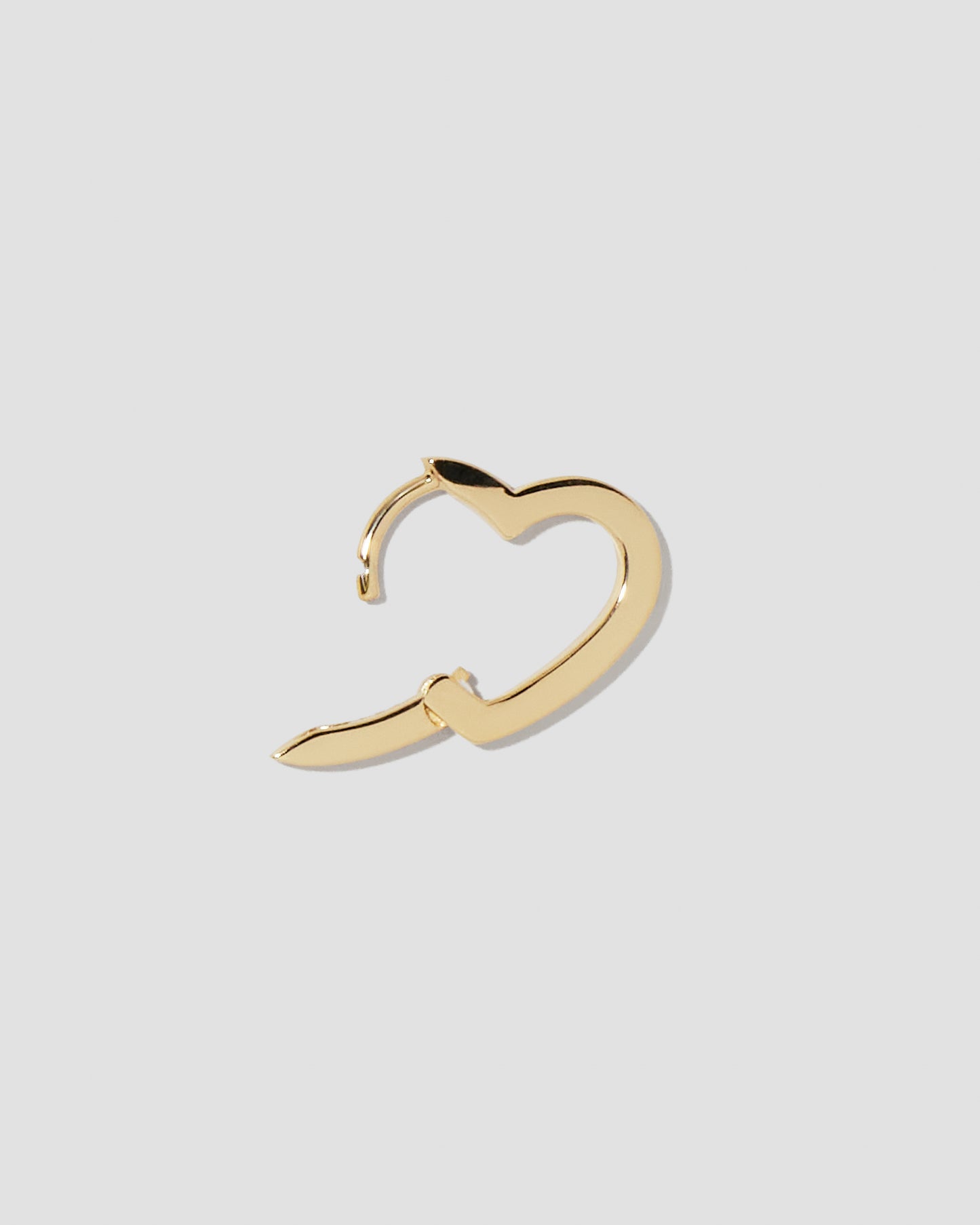 18k Small Heart Huggie