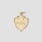 Heart Shield with Pave White Diamonds