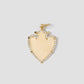 Heart Shield with Pave White Diamonds in 18K Yellow Gold