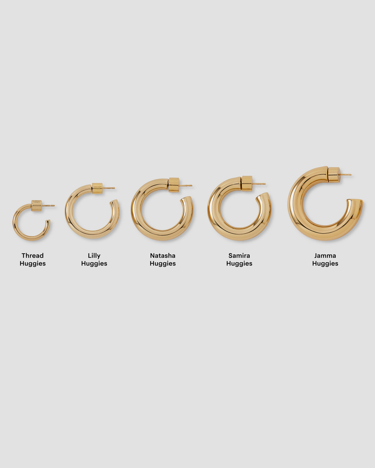 Lilly Huggies earring - styled on model | gold hoop earrings for women