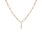 Floating Diamond Minimal Block Letter Pendant - 18K Yellow Gold