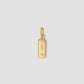 Minimal Block Letter Dog Tag in 18K Yellow Gold