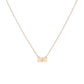 Jennifer Fisher - Gothic Letter S with Two Diamonds Pendant Necklace - Yellow Gold