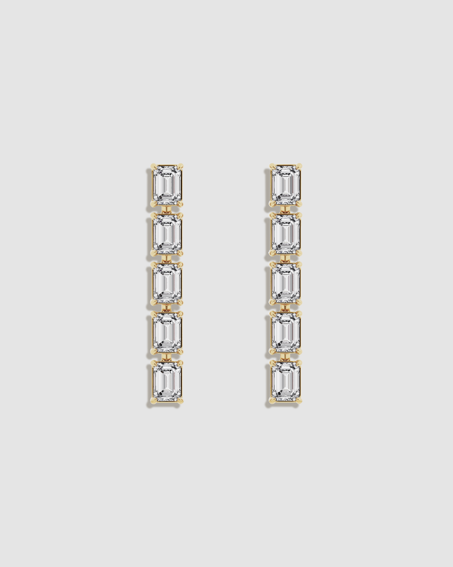 JF Lab - Emerald Cut Long Drop Earrings