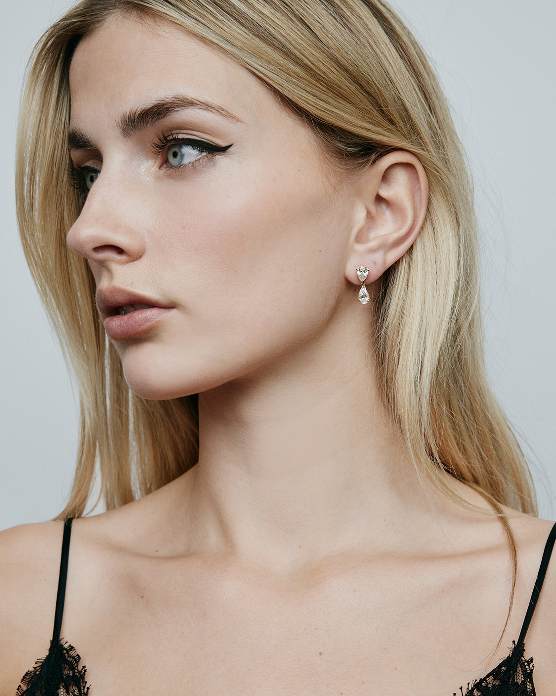 JF Lab - Pear Stud Earrings