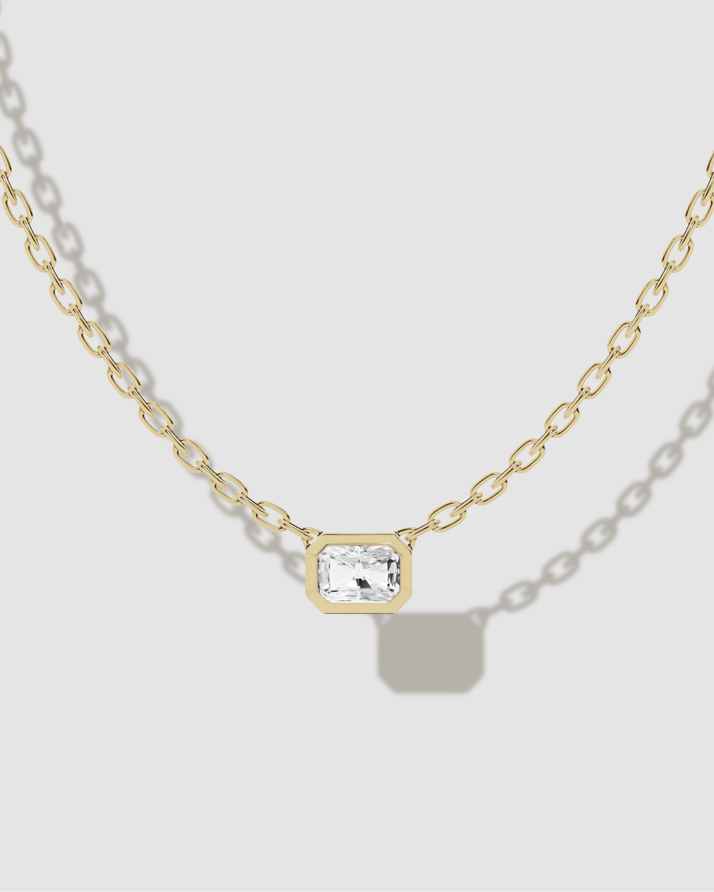 JF Lab - Radiant Cut Horizontal Solitaire Pendant