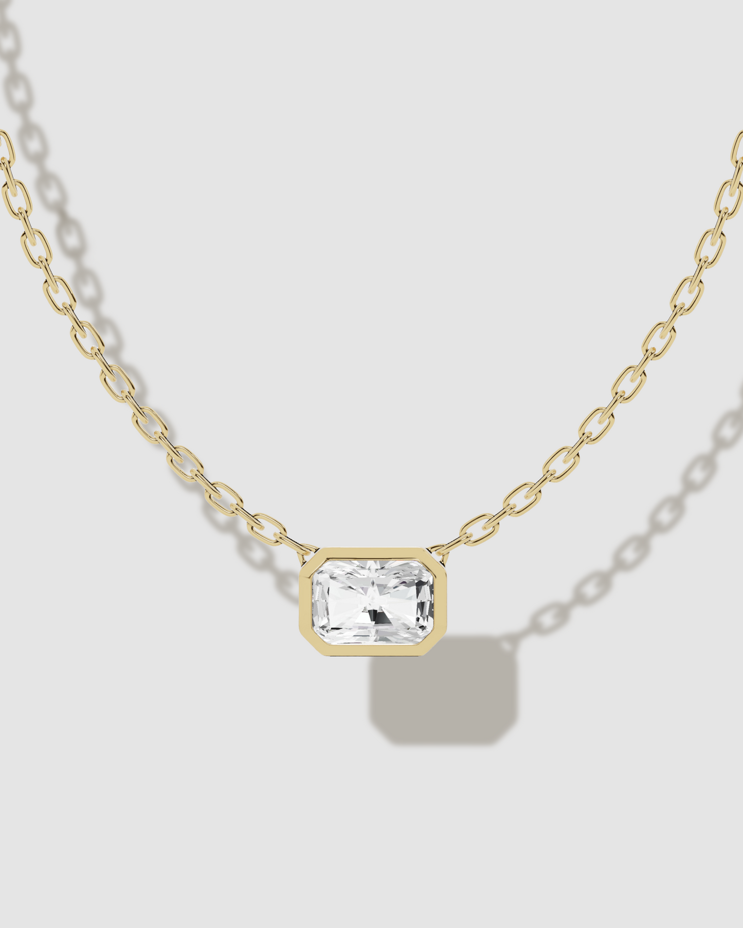 JF Lab - Radiant Cut Horizontal Solitaire Pendant