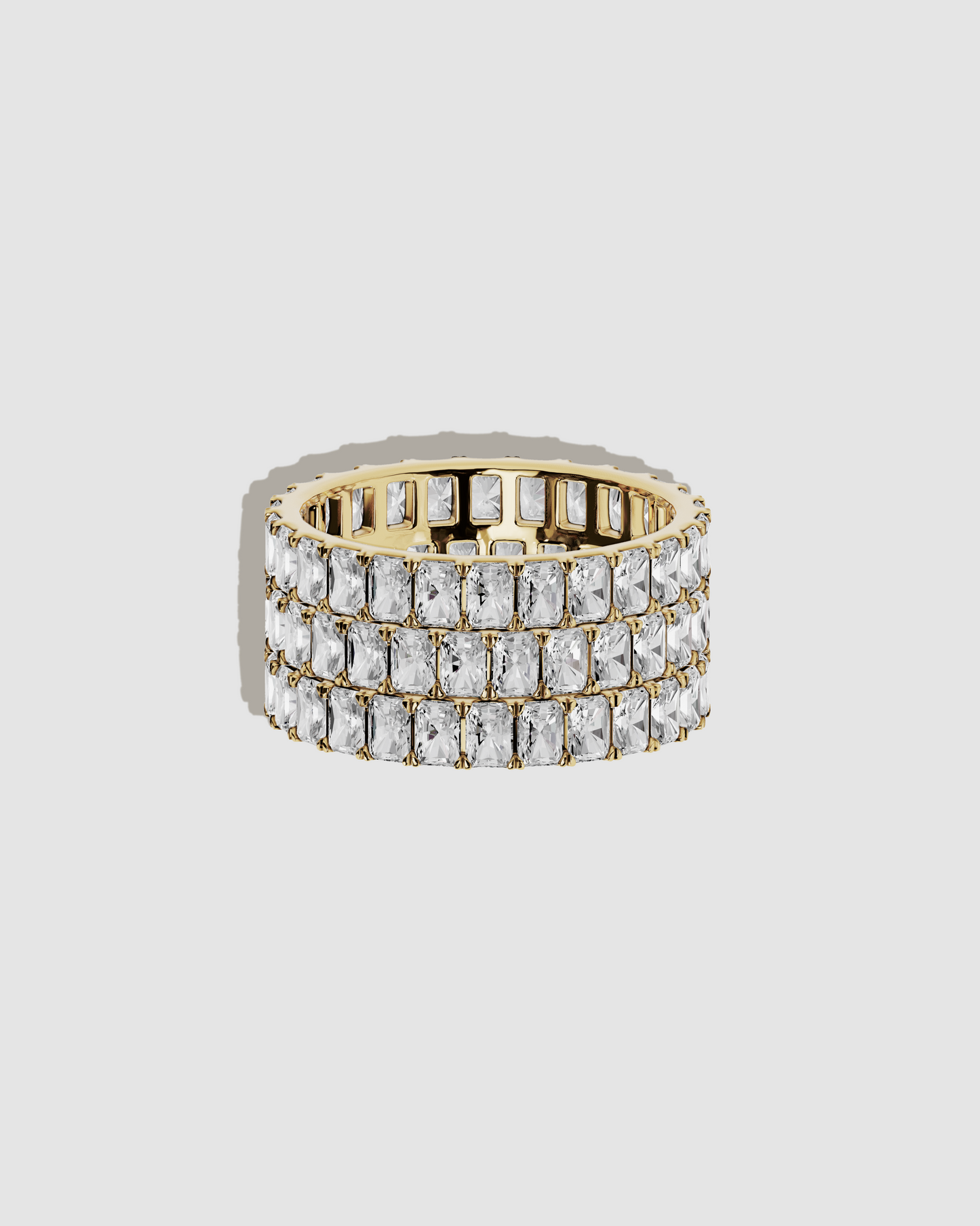 JF Lab - Radiant Cut Triple Row Eternity Band