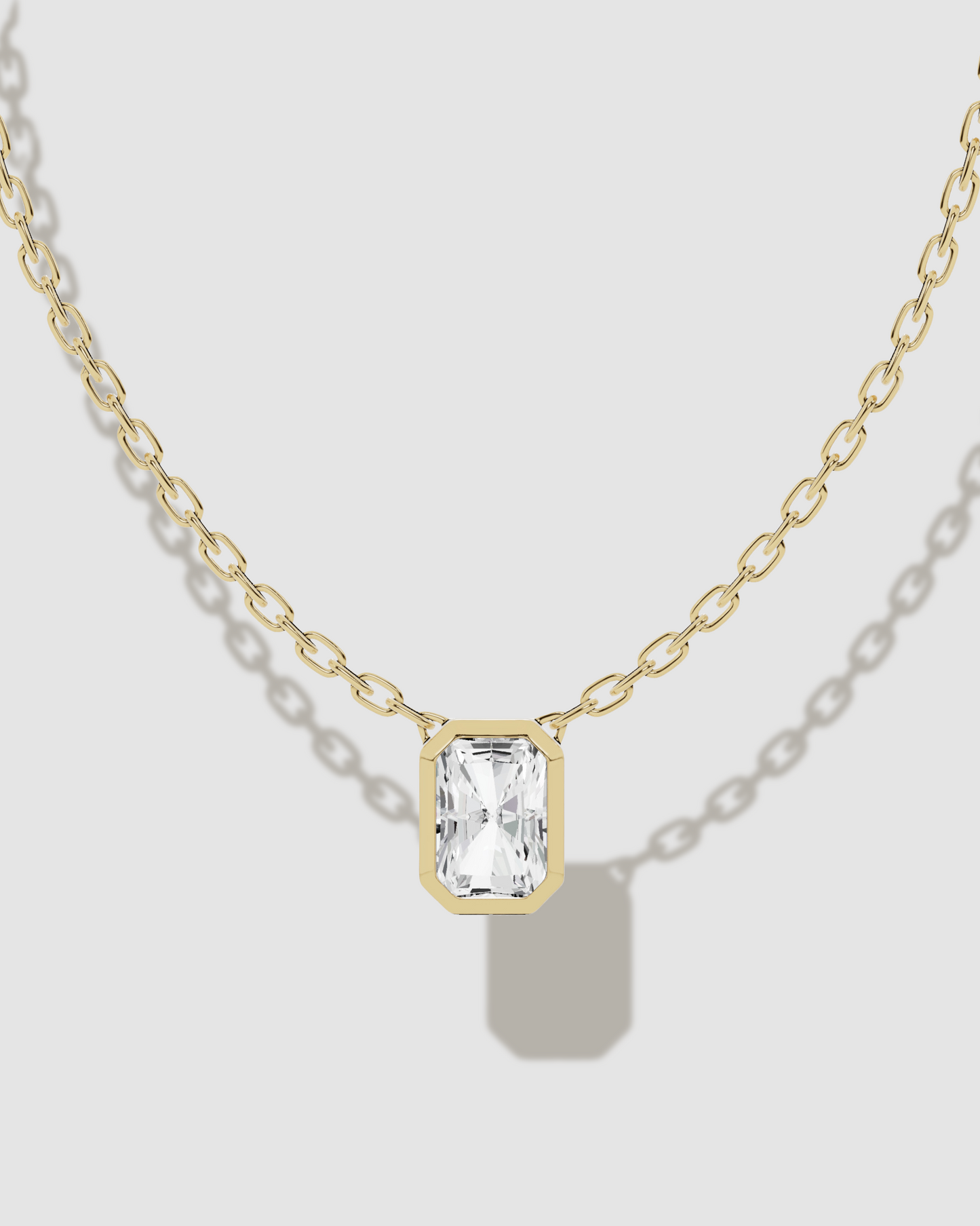 JF Lab - Radiant Cut Vertical Solitaire Pendant