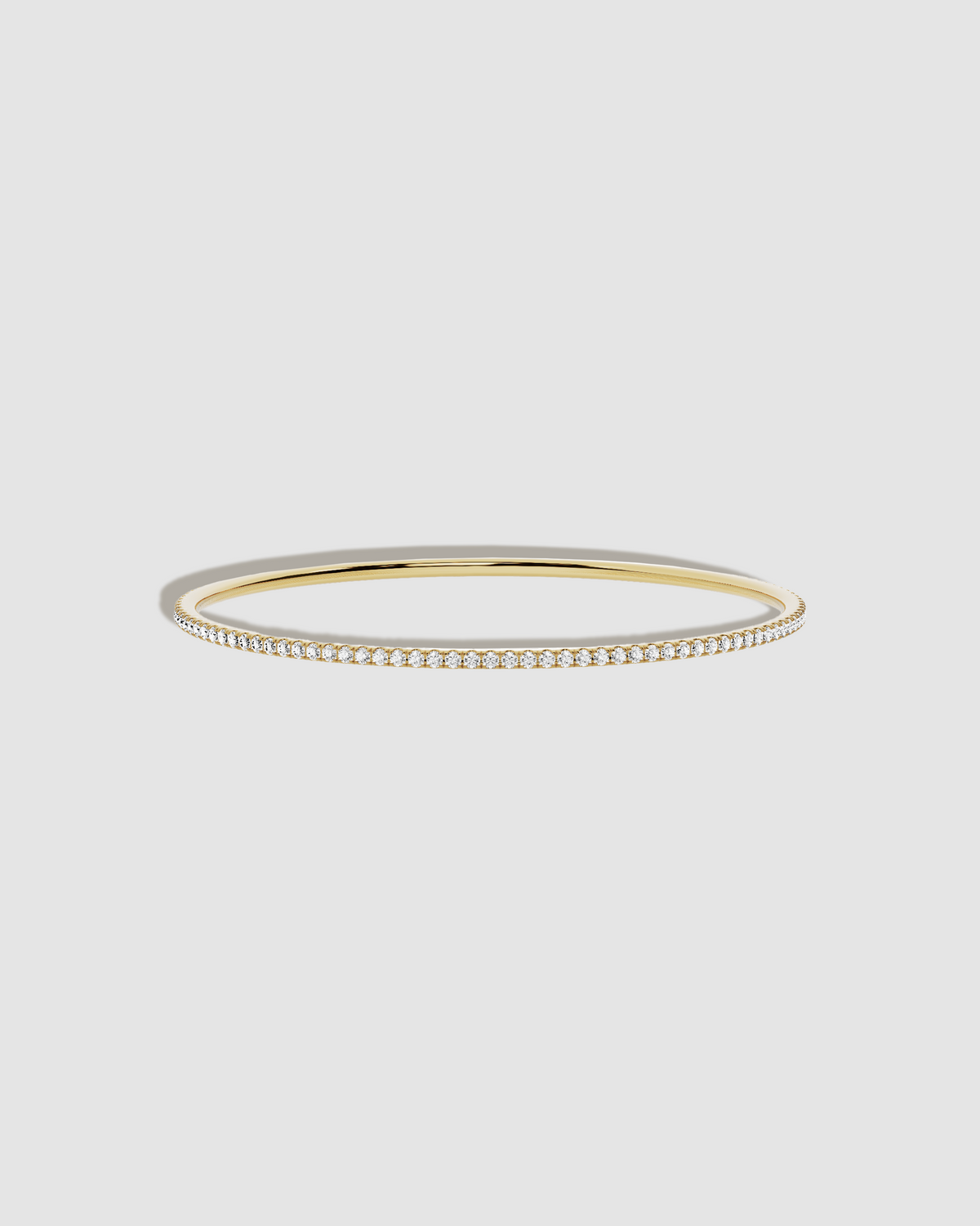JF Lab - Round Cut Bangle bracelet - front view | real gold bracelet for women