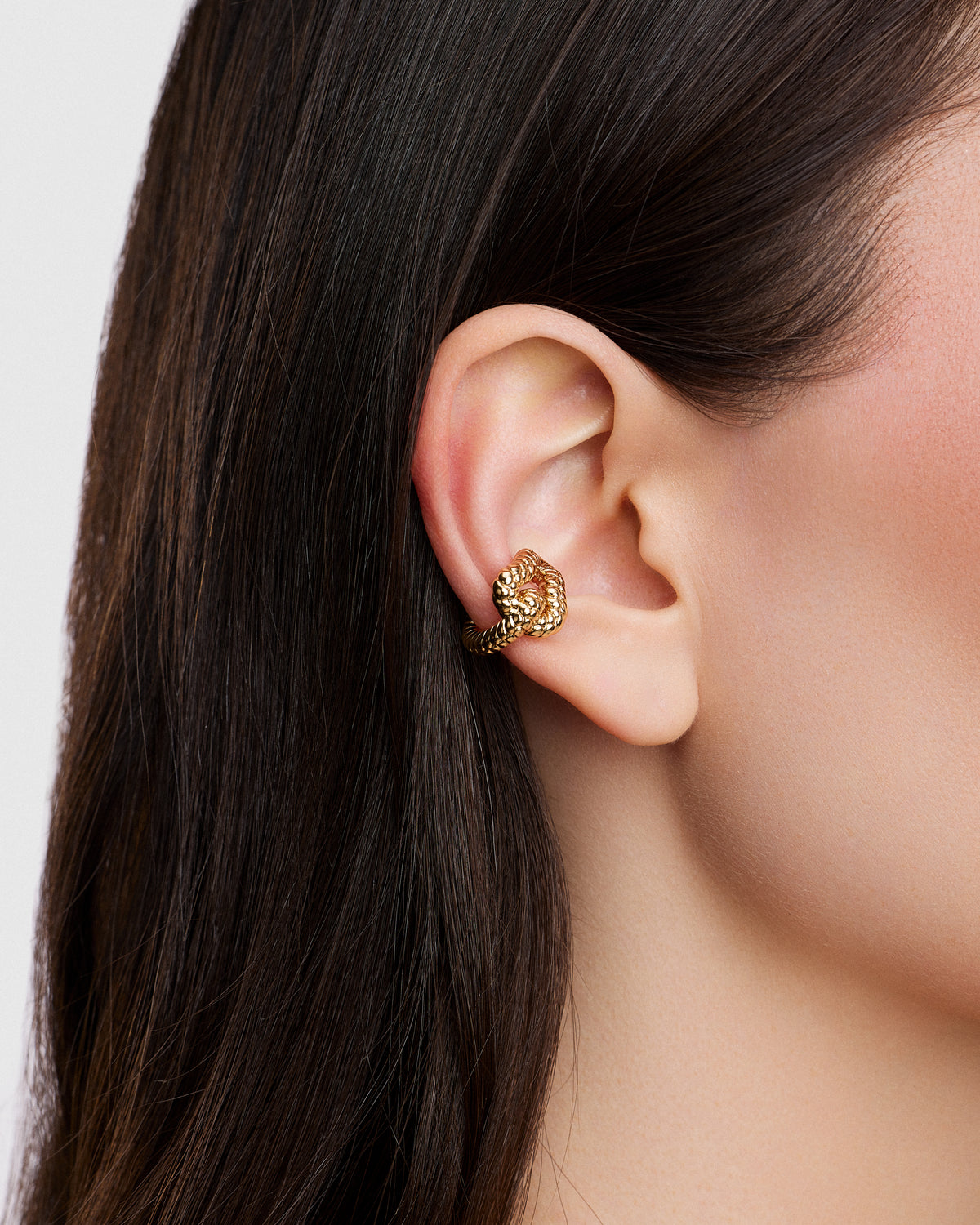 Madison Ave Ear Cuff earring - close-up detail | gold earrings for women