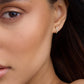 Level Huggie with Pavé White Diamonds in 18K Yellow Gold