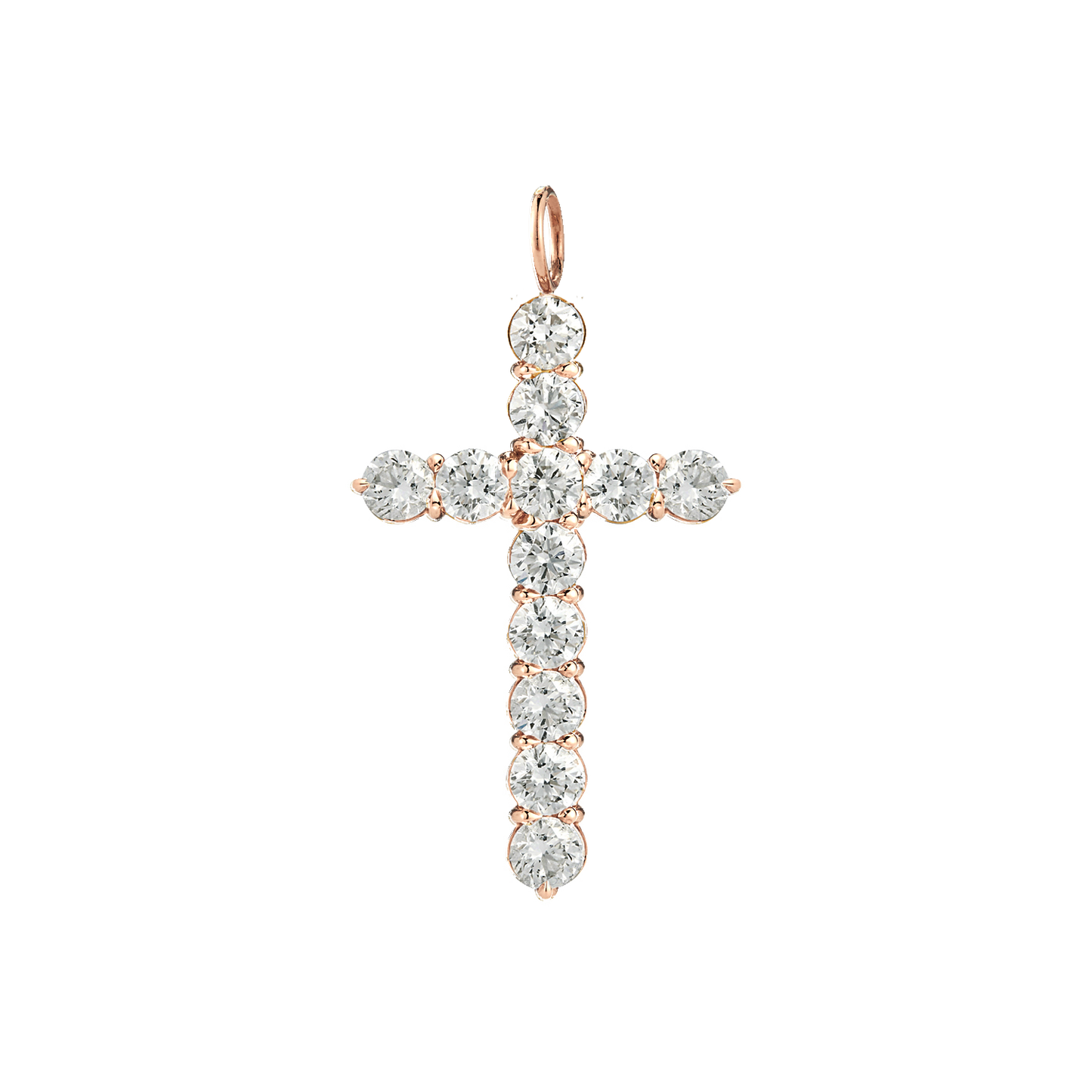 Jennifer Fisher - Jumbo Floating Diamond Cross - Rose Gold