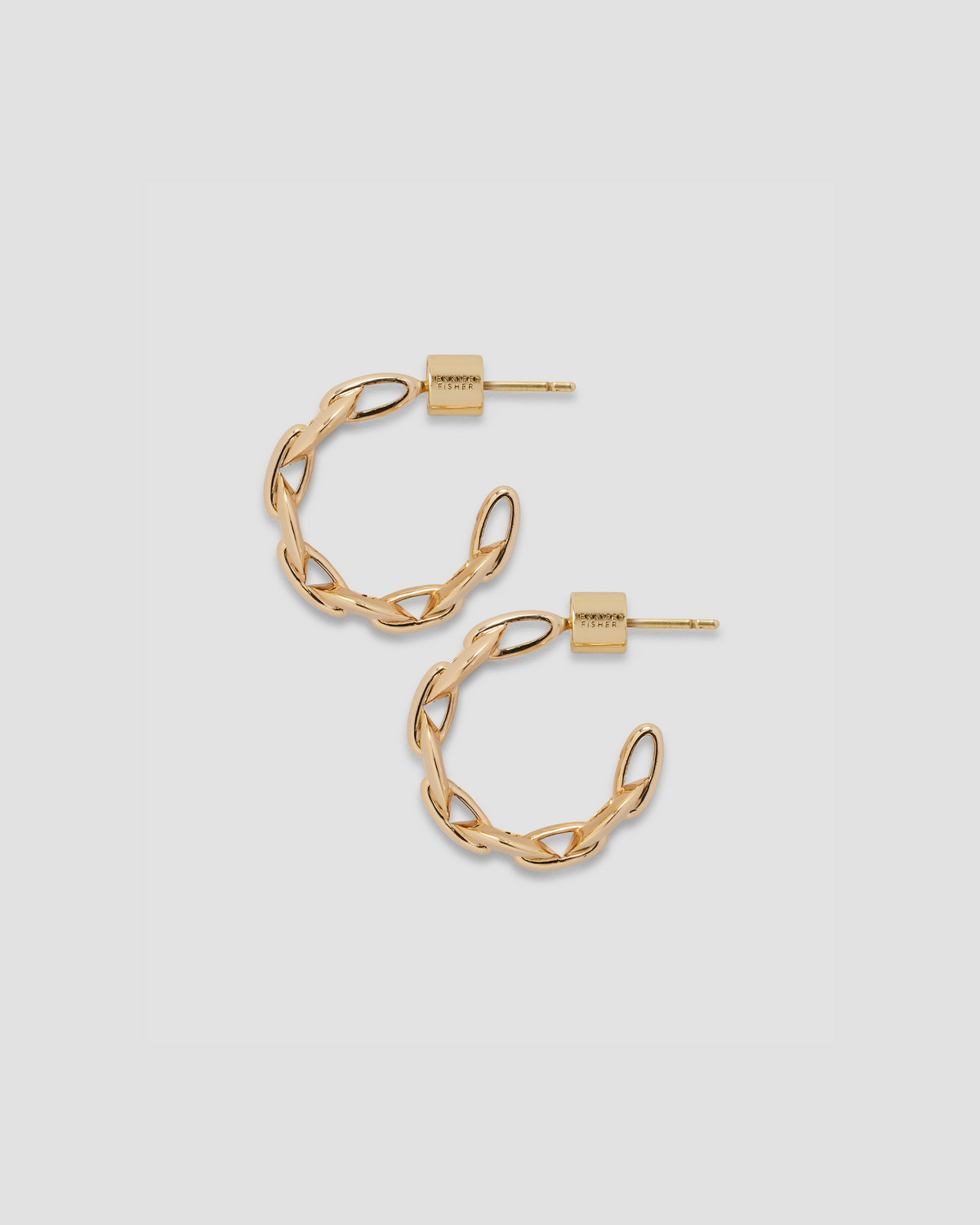 KDH Micro Huggies earring - styled on model | gold huggie earrings