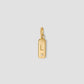 Minimal Block Letter Dog Tag in 18K Yellow Gold