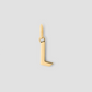 Lower Case Gothic Letter Charm in 14K Yellow Gold