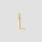Minimal Block Letter Charm in 14K Yellow Gold