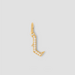 Capital Gothic Letter Charm with Pavé White Diamonds