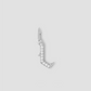 Capital Gothic Letter Charm with Pavé White Diamonds