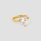 Floating Lab Diamond Heart Ring