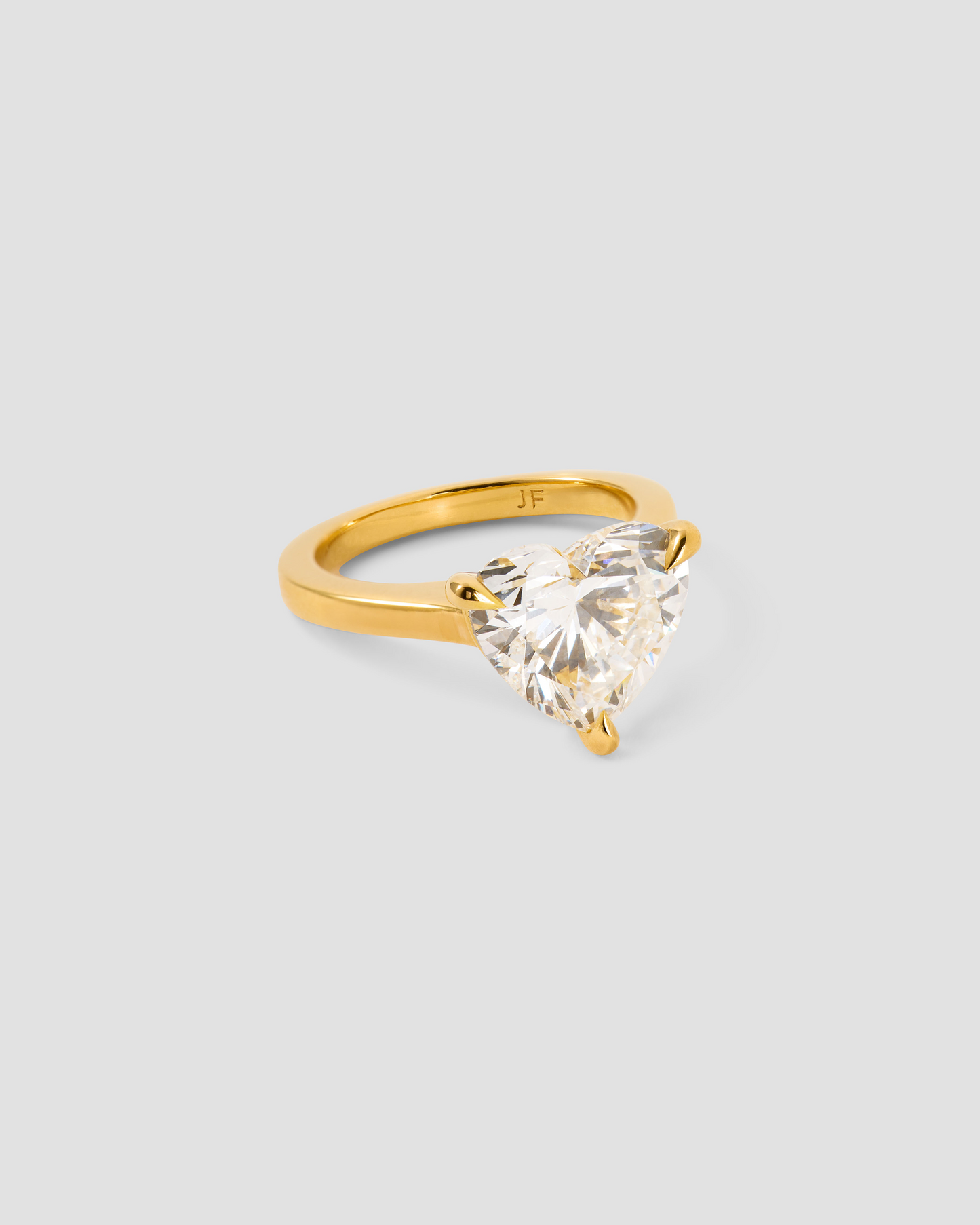 Floating Lab Diamond Heart Ring