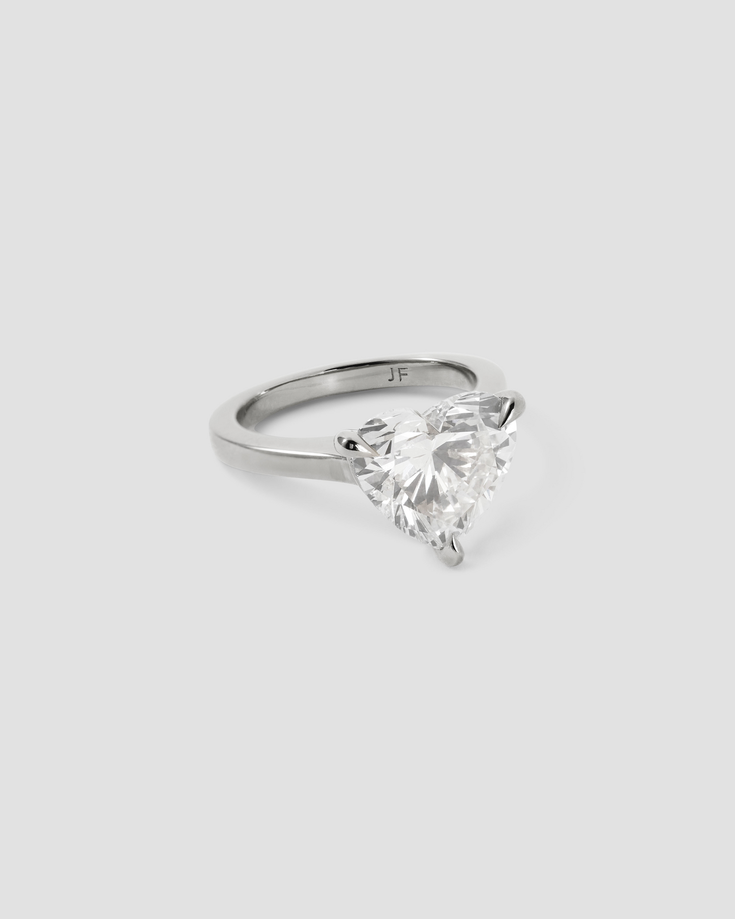 Floating Lab Diamond Heart Ring