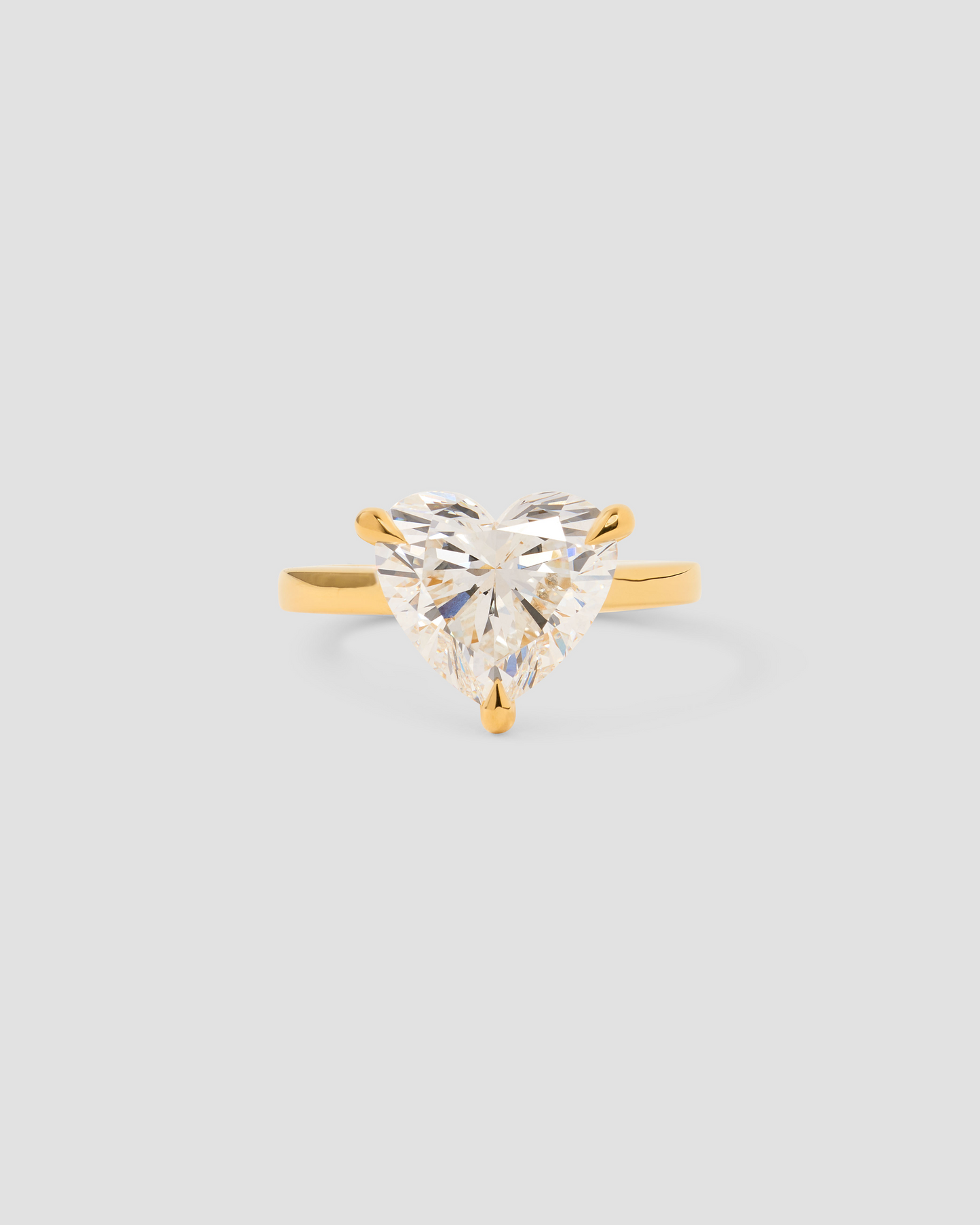 Floating Lab Diamond Heart Ring